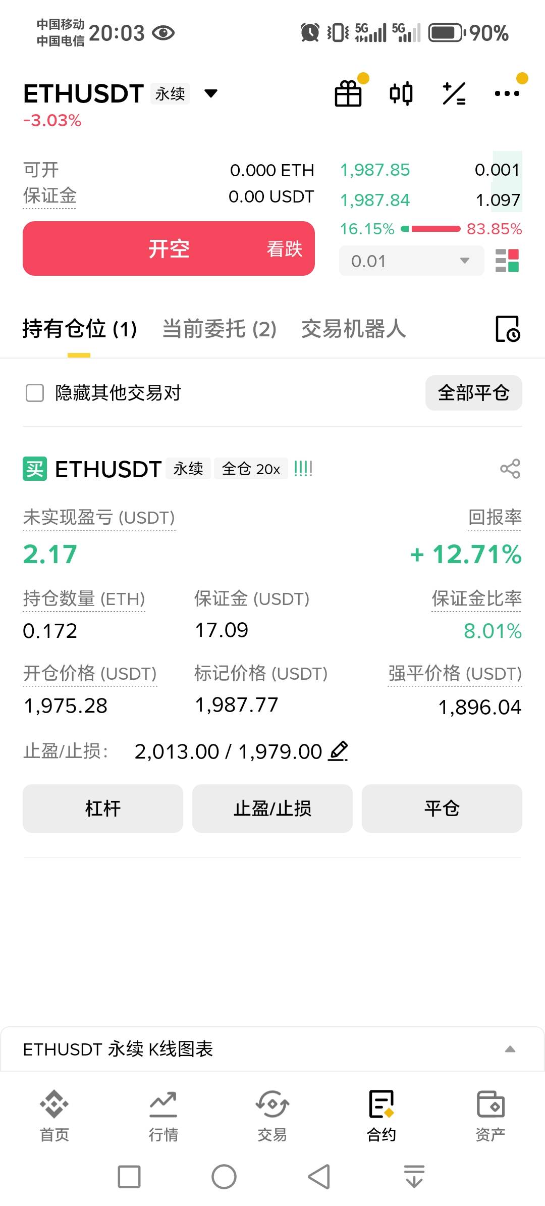 以太晚上能不能上2000，玩不转合约，只能看看能不能弄两包烟抽抽了


24 / 作者:唯愿风雨吉 / 