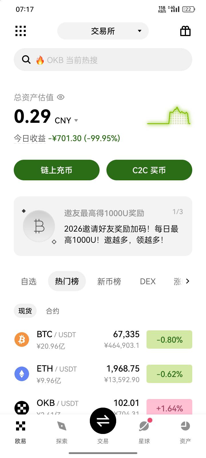 早上6的爆仓了 盈利没跑

96 / 作者:申请一下啊 / 