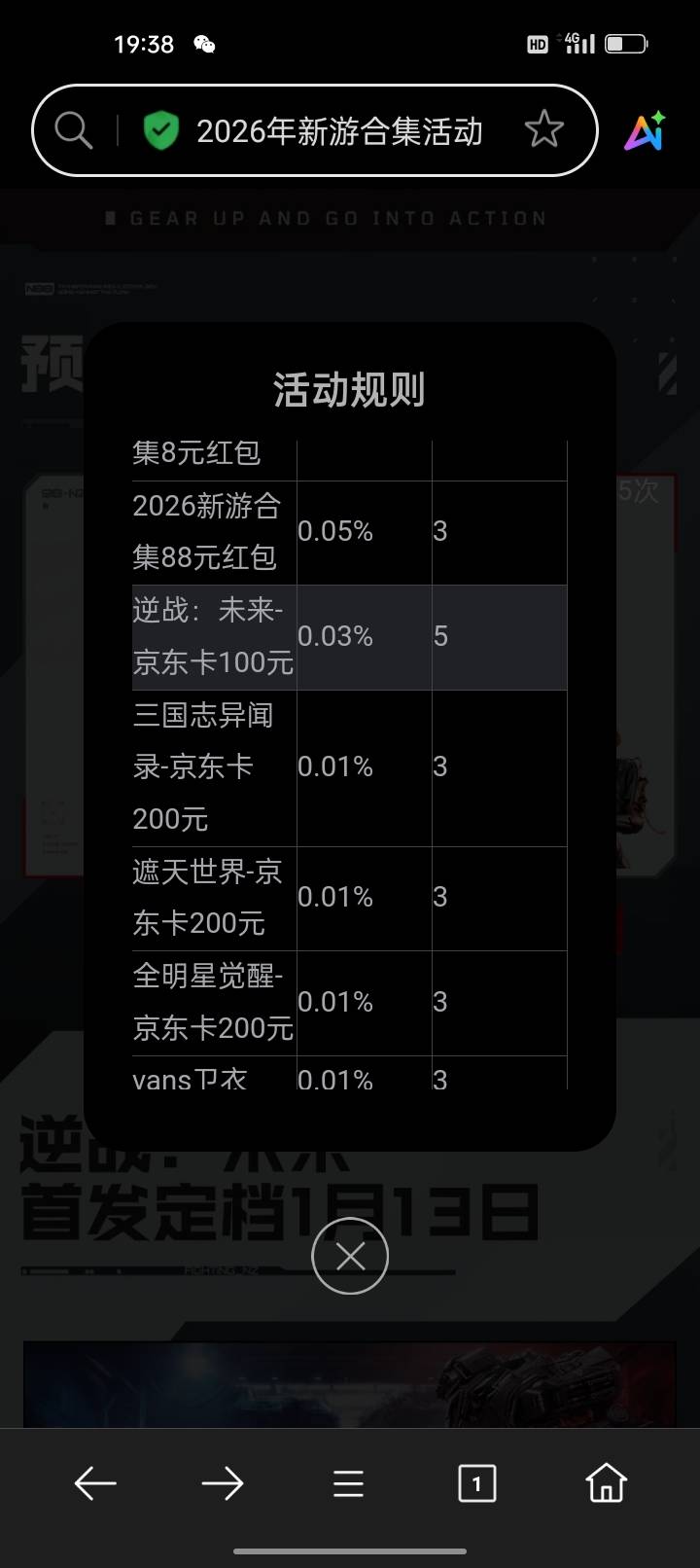 大毛，上次OPPO游戏中心预约抽奖中的200京东e卡到了



67 / 作者:君子之交淡如水 / 