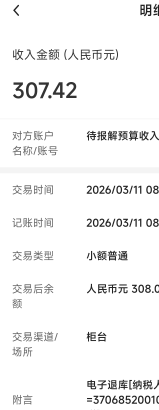 今年的退税到了，收入锐减只能退三百，给老哥们丢人了

68 / 作者:奥特曼熬夜 / 