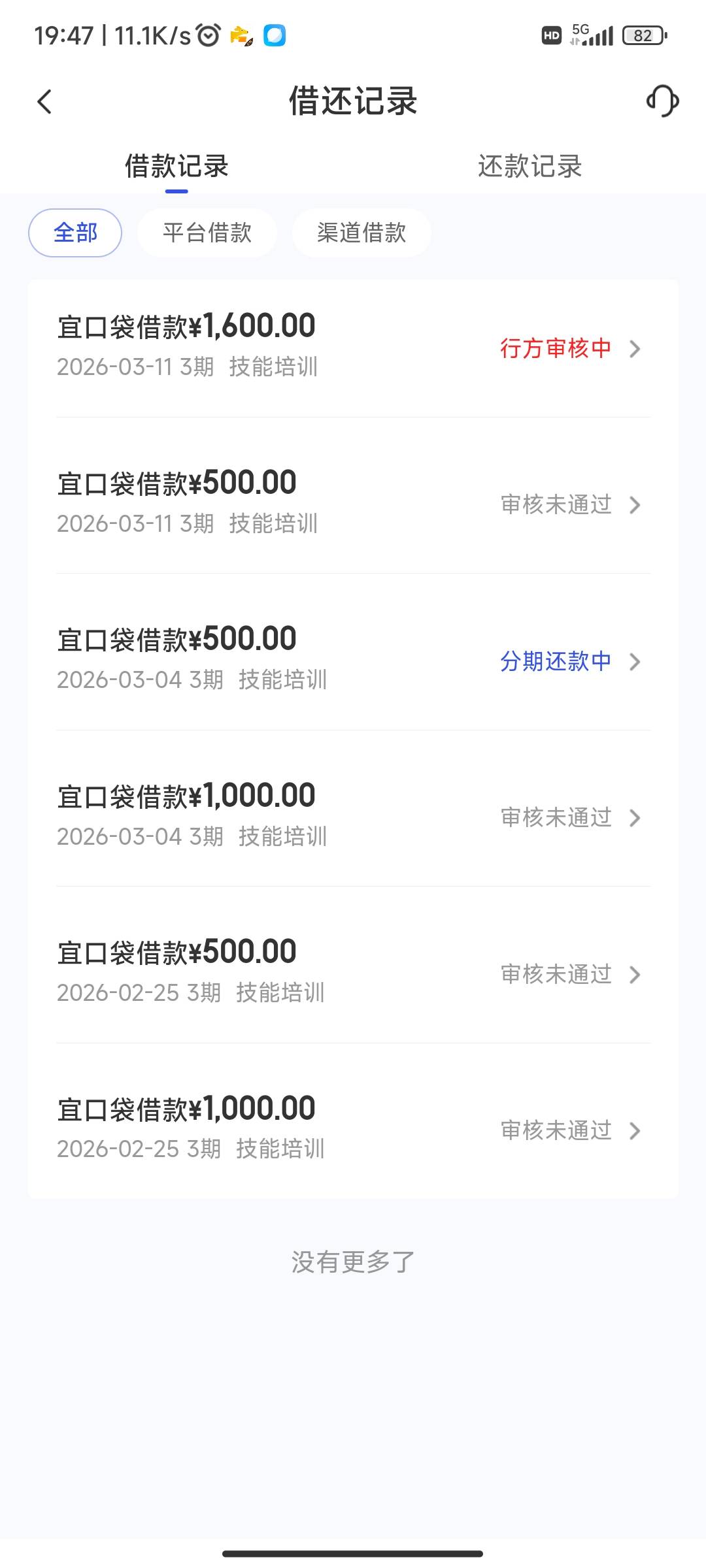 宜口袋只剩500额度，审核失败发短信额度变成1600了。这种能到吗？


82 / 作者:So1 / 