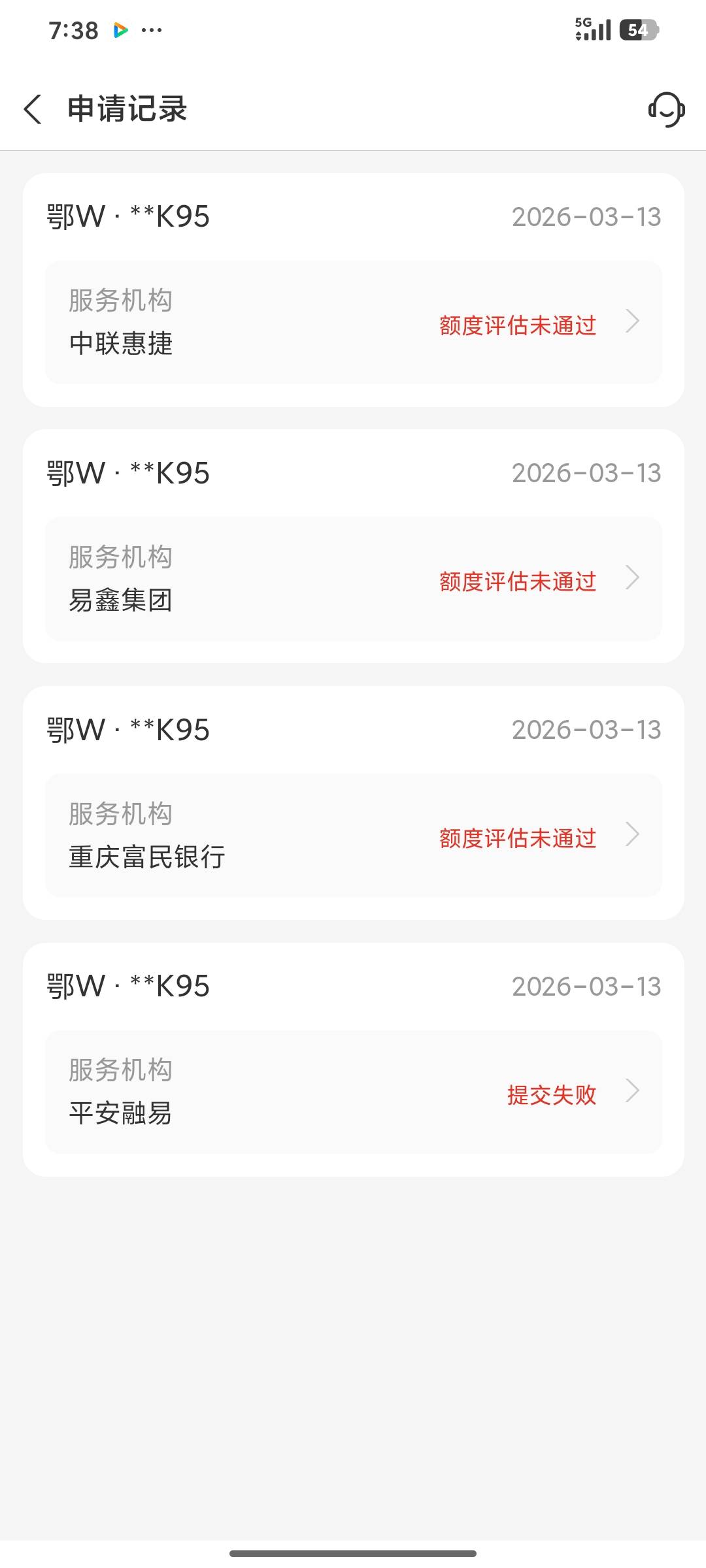 只能说黑的不能再黑了，车贷提交申请初审都过不了

79 / 作者:sky嗜血 / 