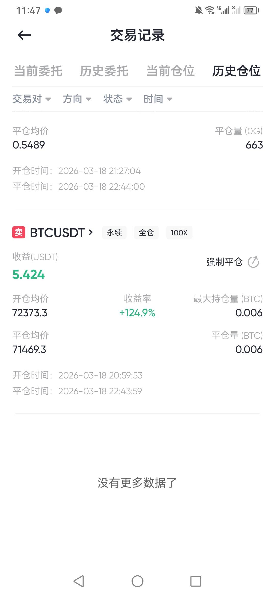 穿仓了吗？5u没亏完就强平了

47 / 作者:魔力结晶 / 