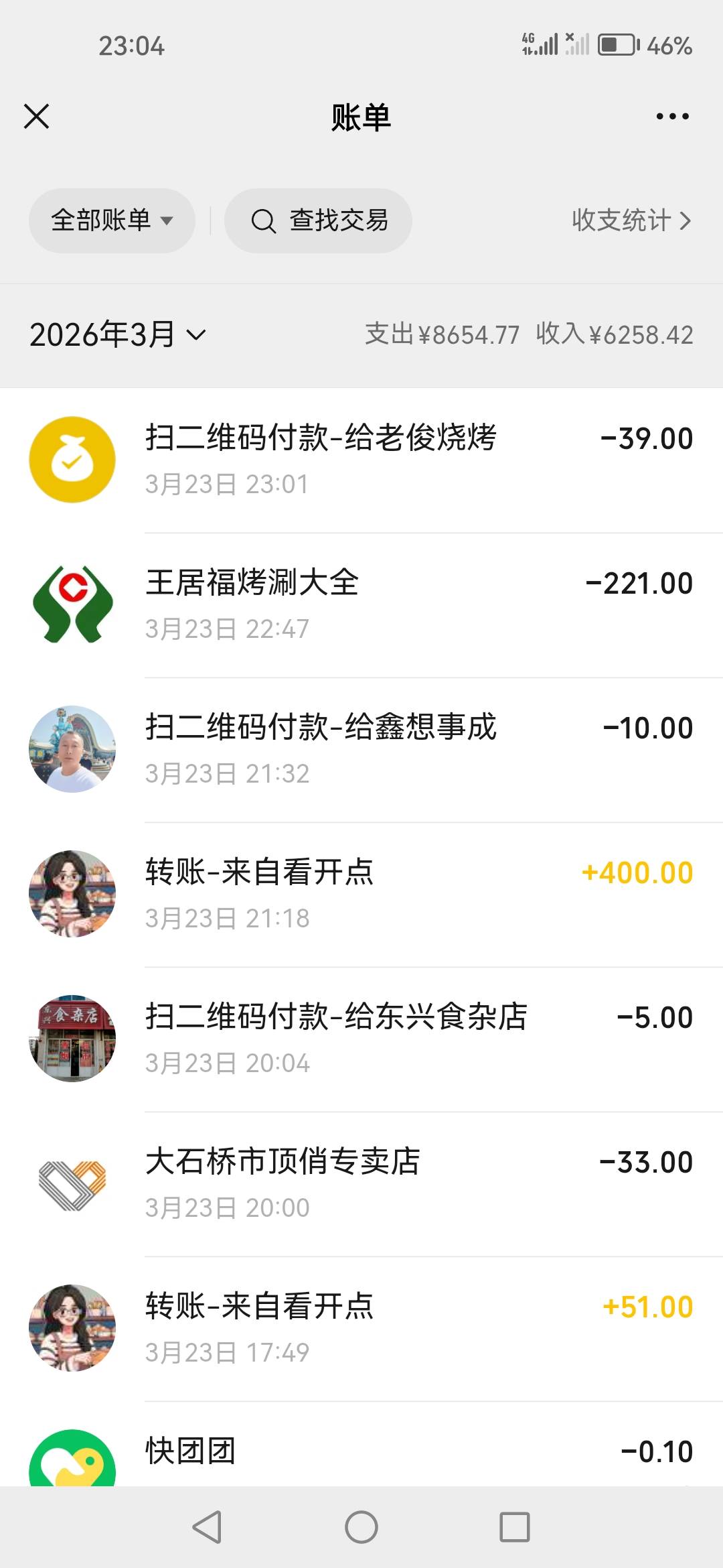 今天欠了，一哆嗦200多没了，算上吃喝，一天300多没了

50 / 作者:顺其自然135 / 