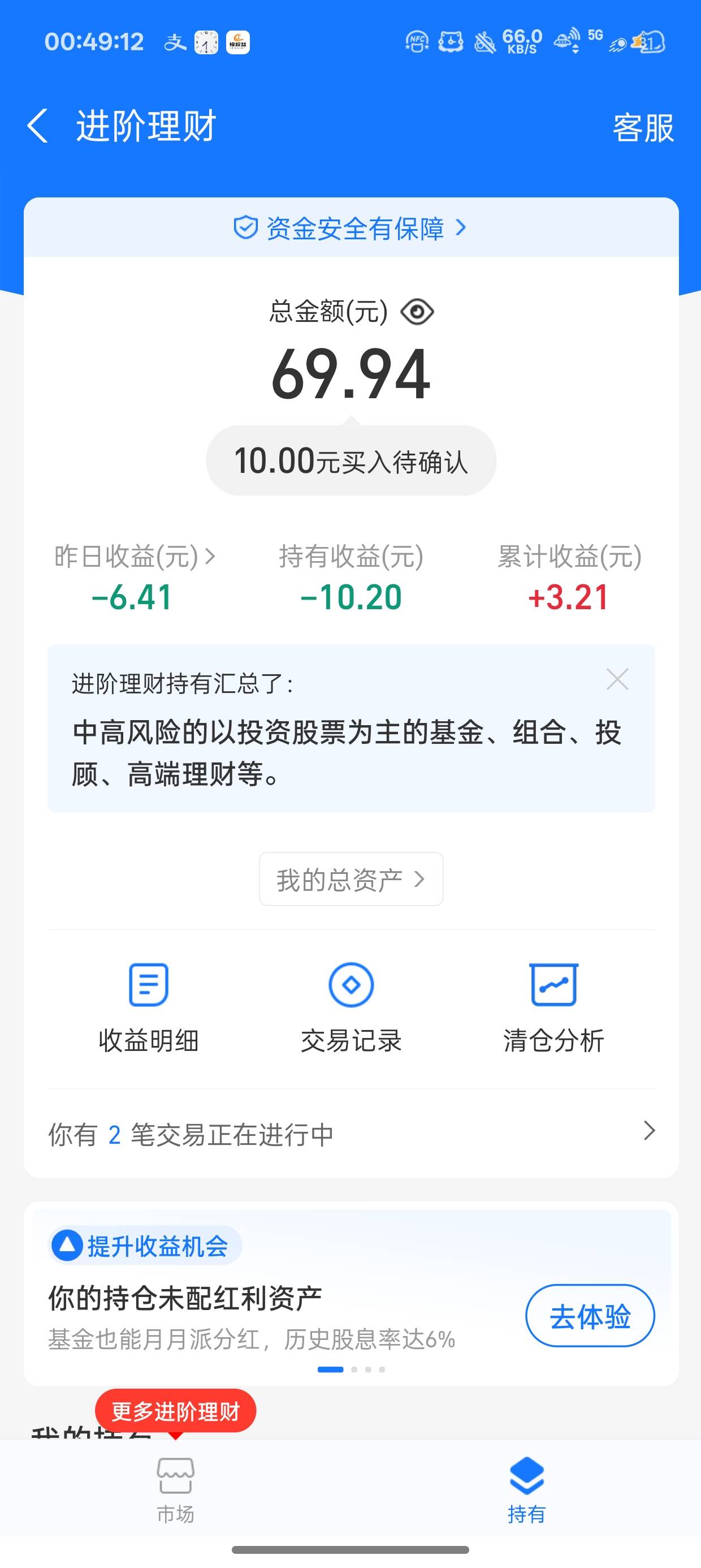 闲着没事看了一下支付宝我:)了
白天还在笑话别人黄金亏麻了呢

77 / 作者:陈琉璃 / 