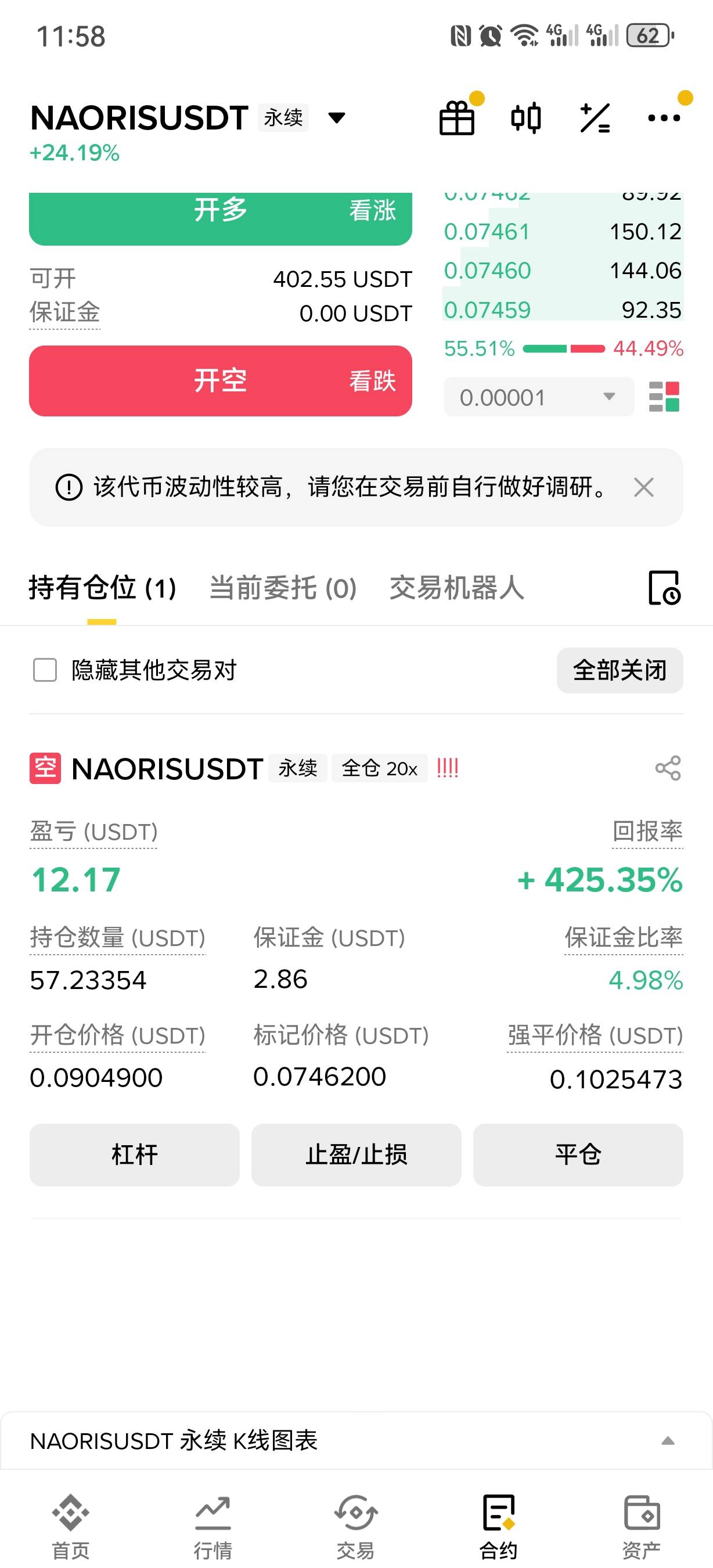 做空瞬间起飞

13 / 作者:随缘1022 / 