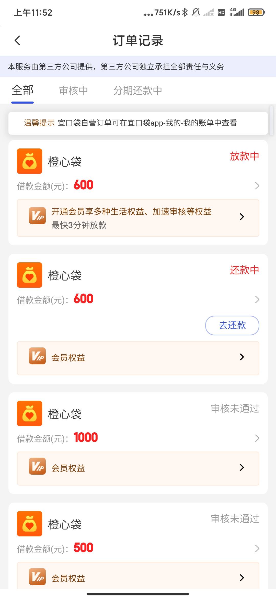 宜口袋发短信让开会员，没有先用后付，这种开了能下吗，上个星期下过一次了，27号还款4 / 作者:云边有个挂壁仔 / 