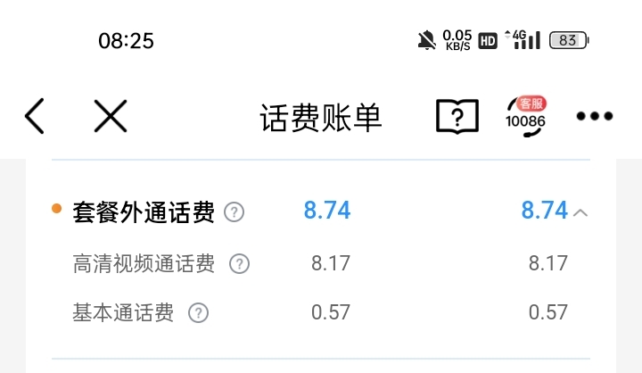 老哥们这个高清视频通话费扣了这么多，我也没有视频通话过

95 / 作者:机会哈哈 / 