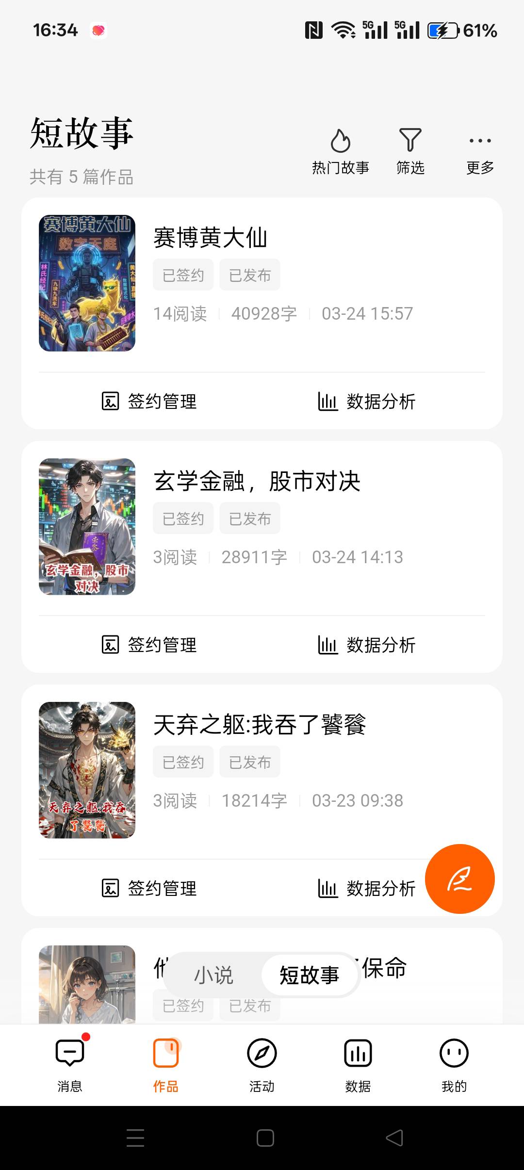 老哥们，写小说赚钱吗，闲着没事干想写个小说玩玩
0 / 作者:fjcdg / 