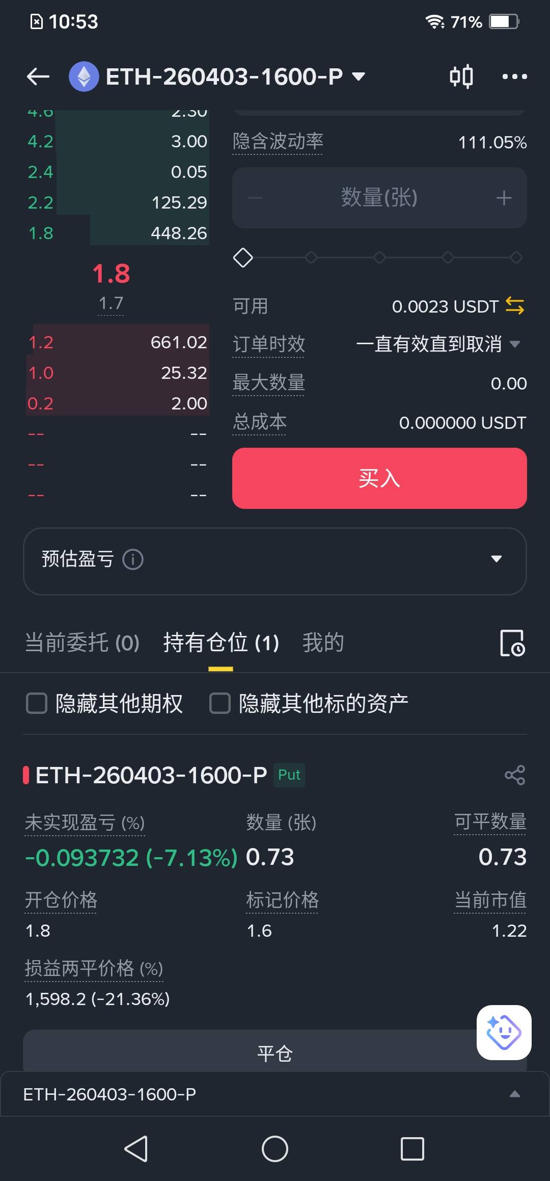 赌以太坊这周跌破1600，买了一张看跌期权，美滋滋

69 / 作者:绑着鲨鱼的鲁老大 / 