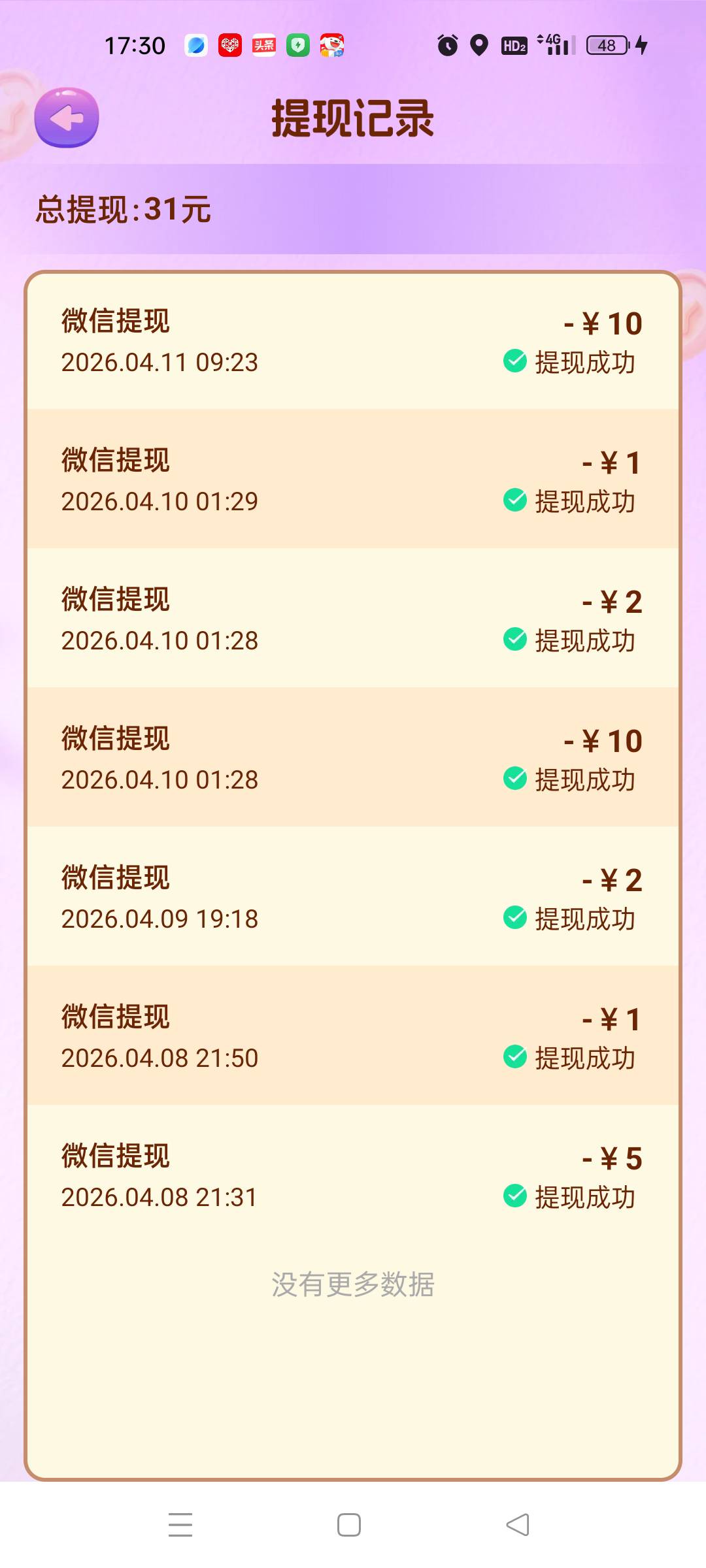 看了那么多个看广的只有这两个app金币会高给提现几十。有的下载下载看了立马低马上卸33 / 作者:顶配拖拉机 / 