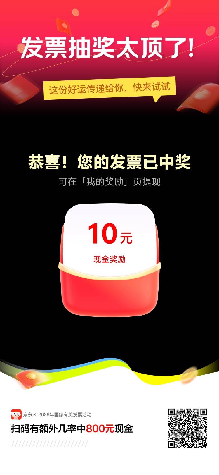 老哥们  京东买e卡  开完发票抽中10块钱  我又把订单退款了   发票抽到的钱会到账吗

92 / 作者:男人永卟言败 / 