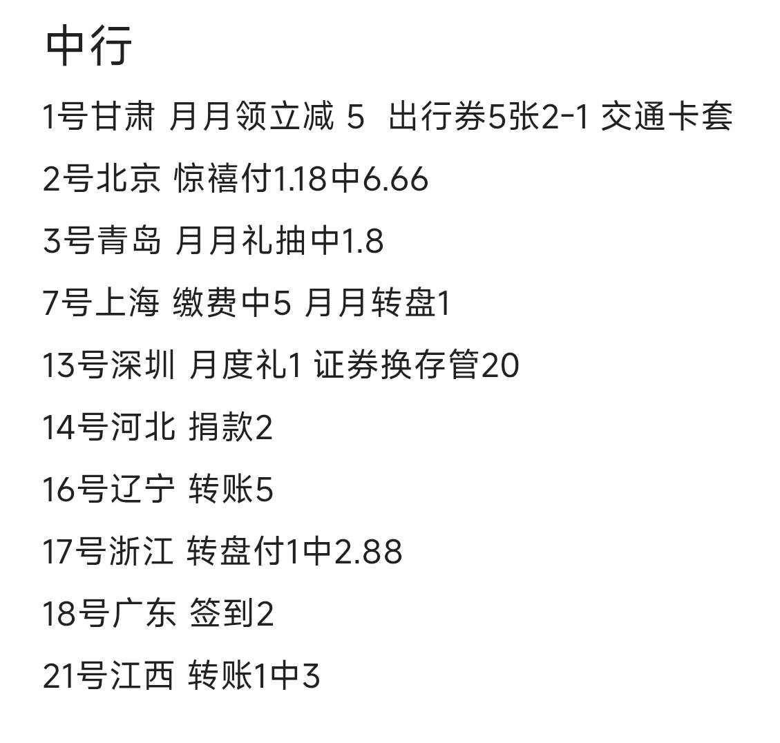 老哥们，中行除了这些还有啥能飞不，每天一飞都没地方飞了，有润1都飞，谢谢老哥

35 / 作者:库里.斯蒂亚诺 / 