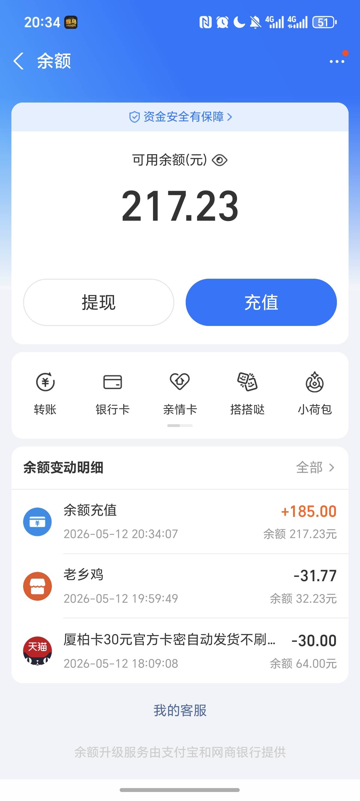 充点余额 在支付宝 用一下，

73 / 作者:逞强- / 
