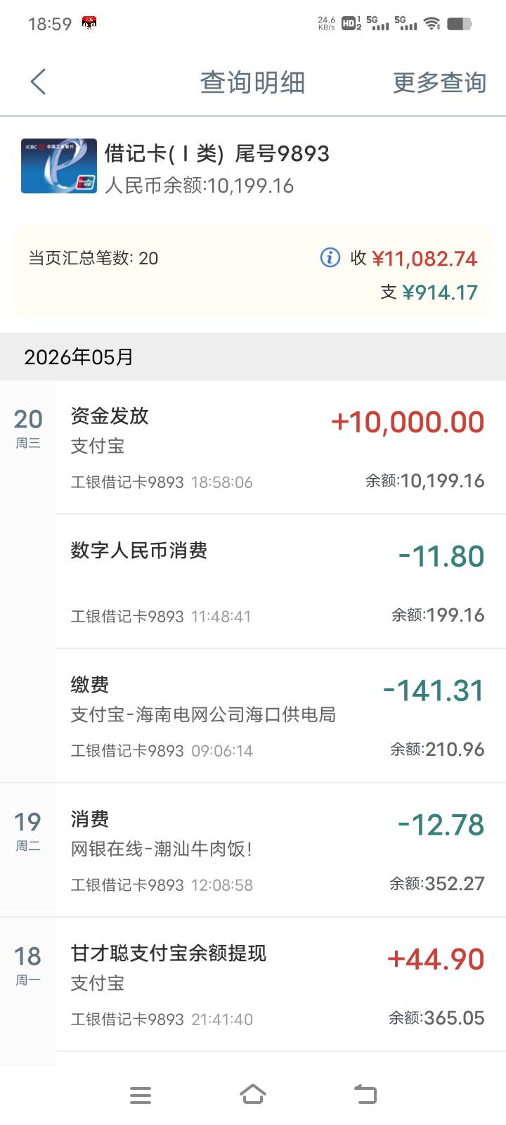 借呗给了19000临时额度，下款了。1000的基础额度，快一年了，这个月缺点钱，想借个几51 / 作者:马保国安民 / 