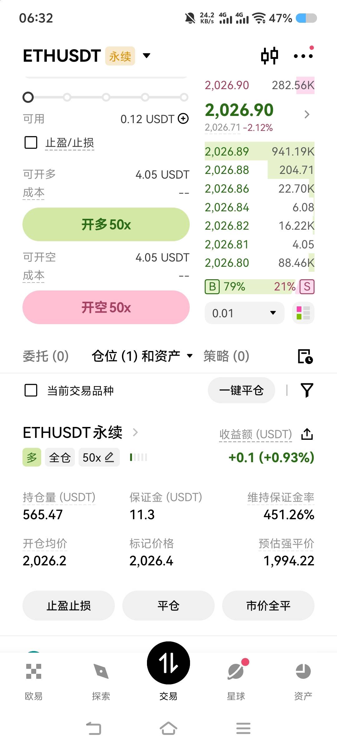 亏了20u。我不服 我加仓止盈2050

48 / 作者:苏幼晴 / 