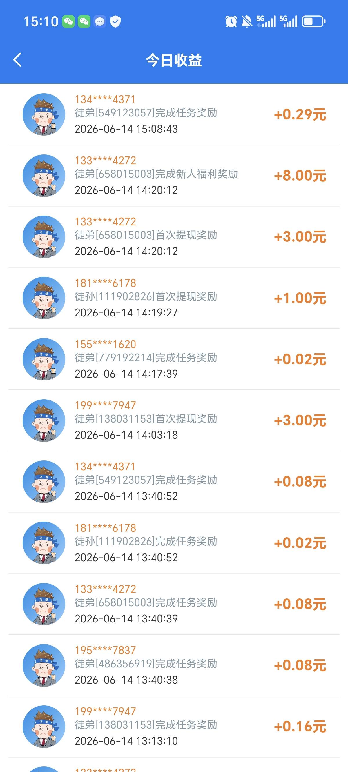 老哥申请完11毛新人就跑了，拉了20几个人还没赚到20块钱

52 / 作者:圡头 / 