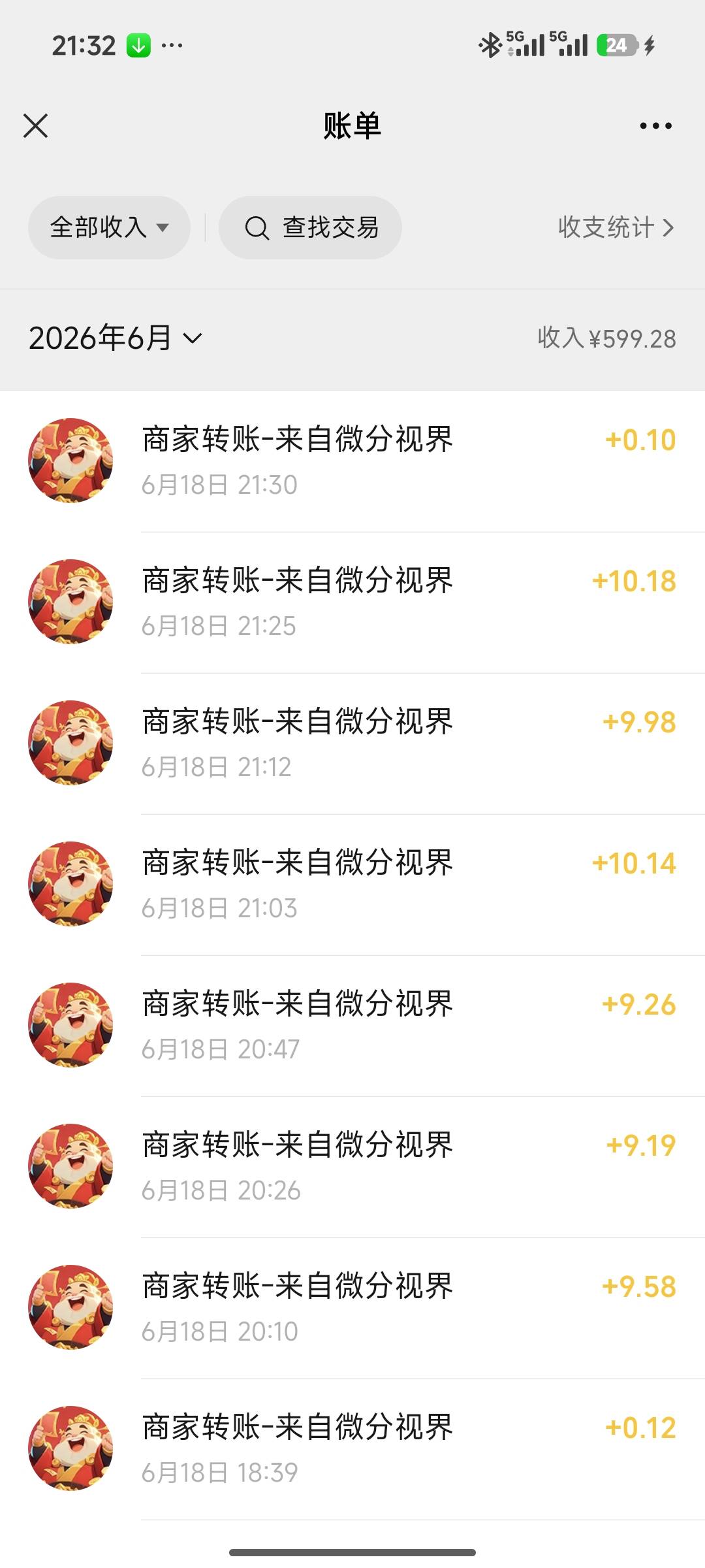 财神系列东子爆了，直接给广告次数看完了，今天不给看了，最后一个东子只给1毛了，看74 / 作者:弟中弟de哥 / 