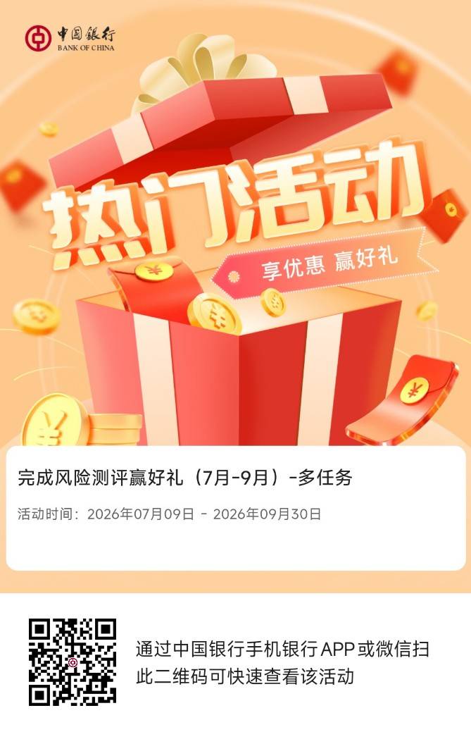 感谢老哥 中国银行首次风险测评 我是在热门活动找到的

4 / 作者:小炫aaa / 