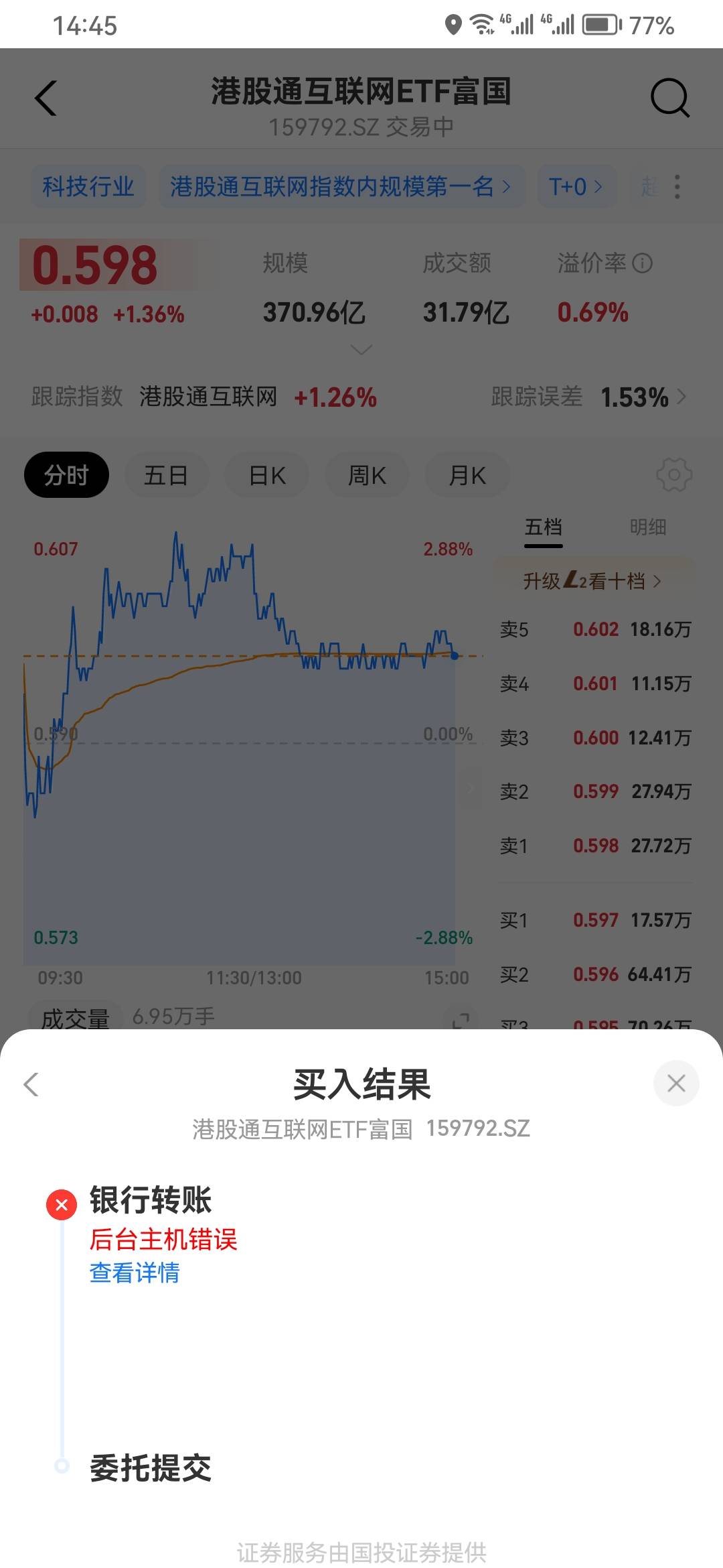支付宝国投买入显示这个
是我的卡不行吗？中行电子二类卡

44 / 作者:早睡晚睡都要睡 / 