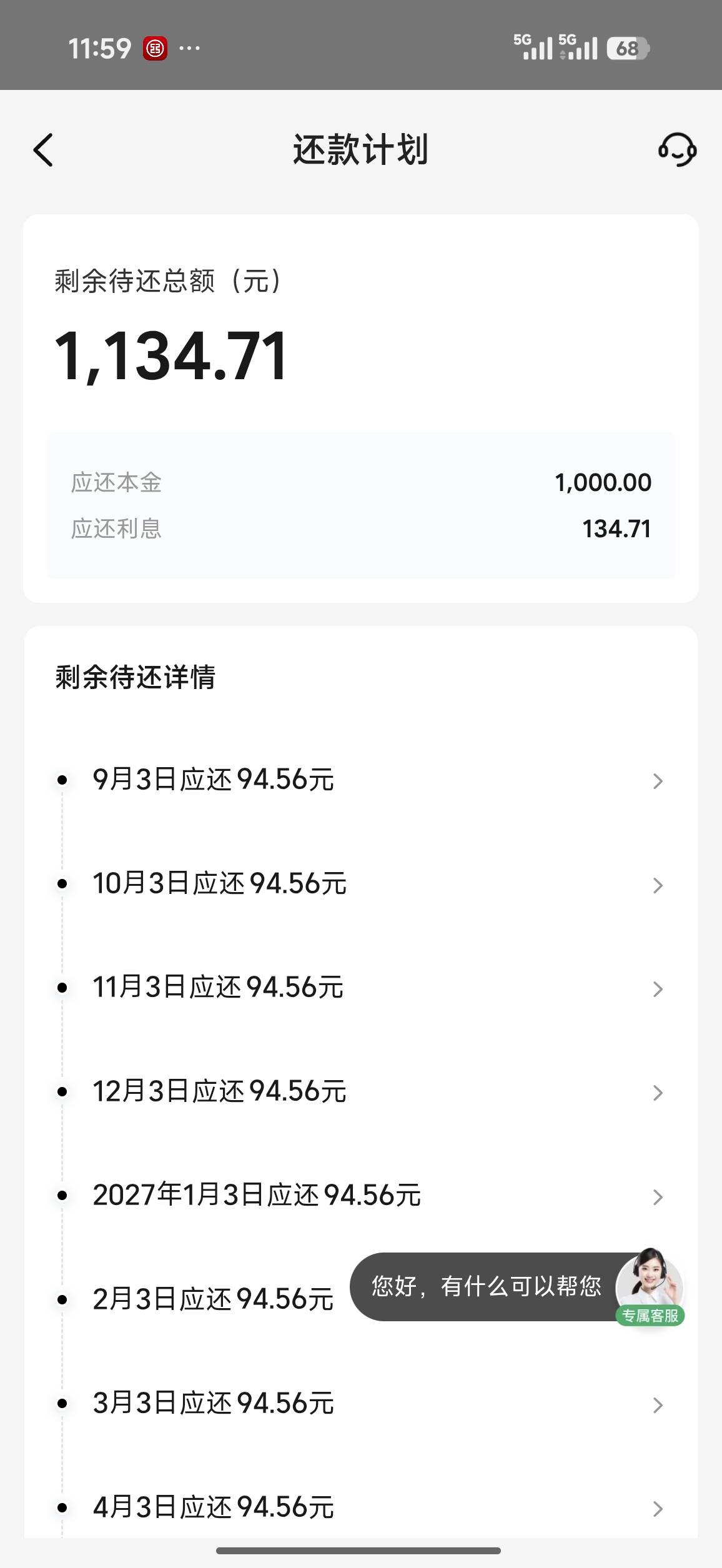 收到条短信，美团以前从来没有过额度，最近几个月偶尔点外卖。收到短信后进去审核出1031 / 作者:草芥飞 / 