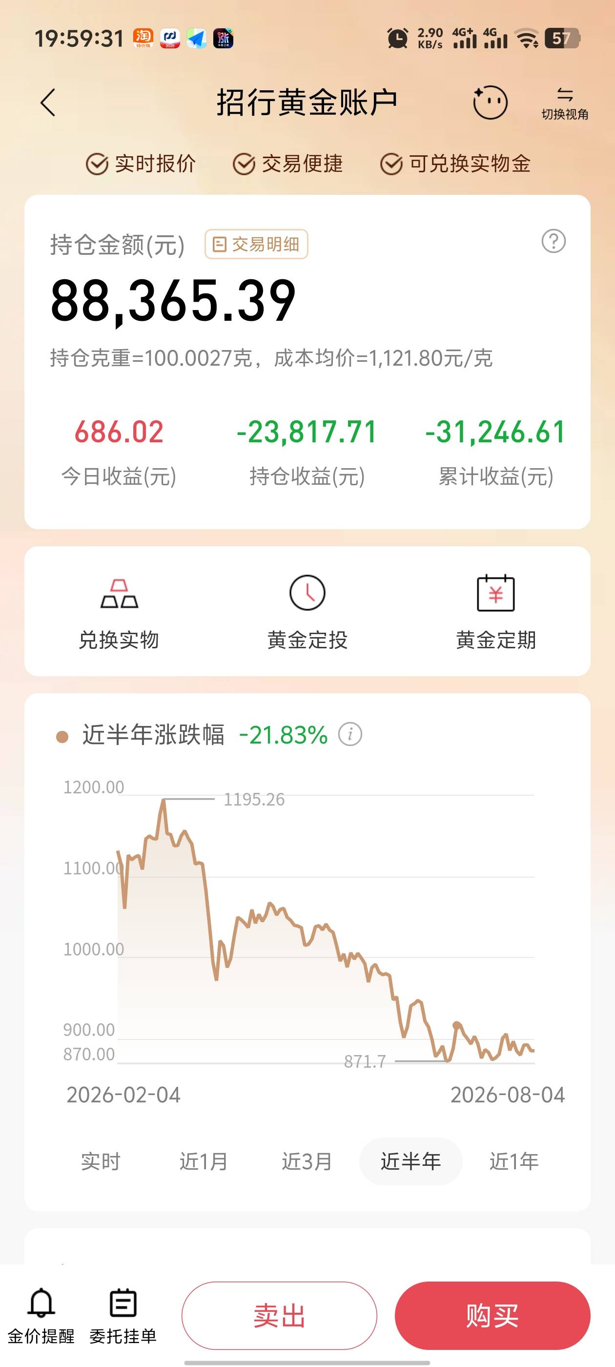 一晃已经半年了，黄金也是骗局，我要申请已成年退款


39 / 作者:枫叶。 / 