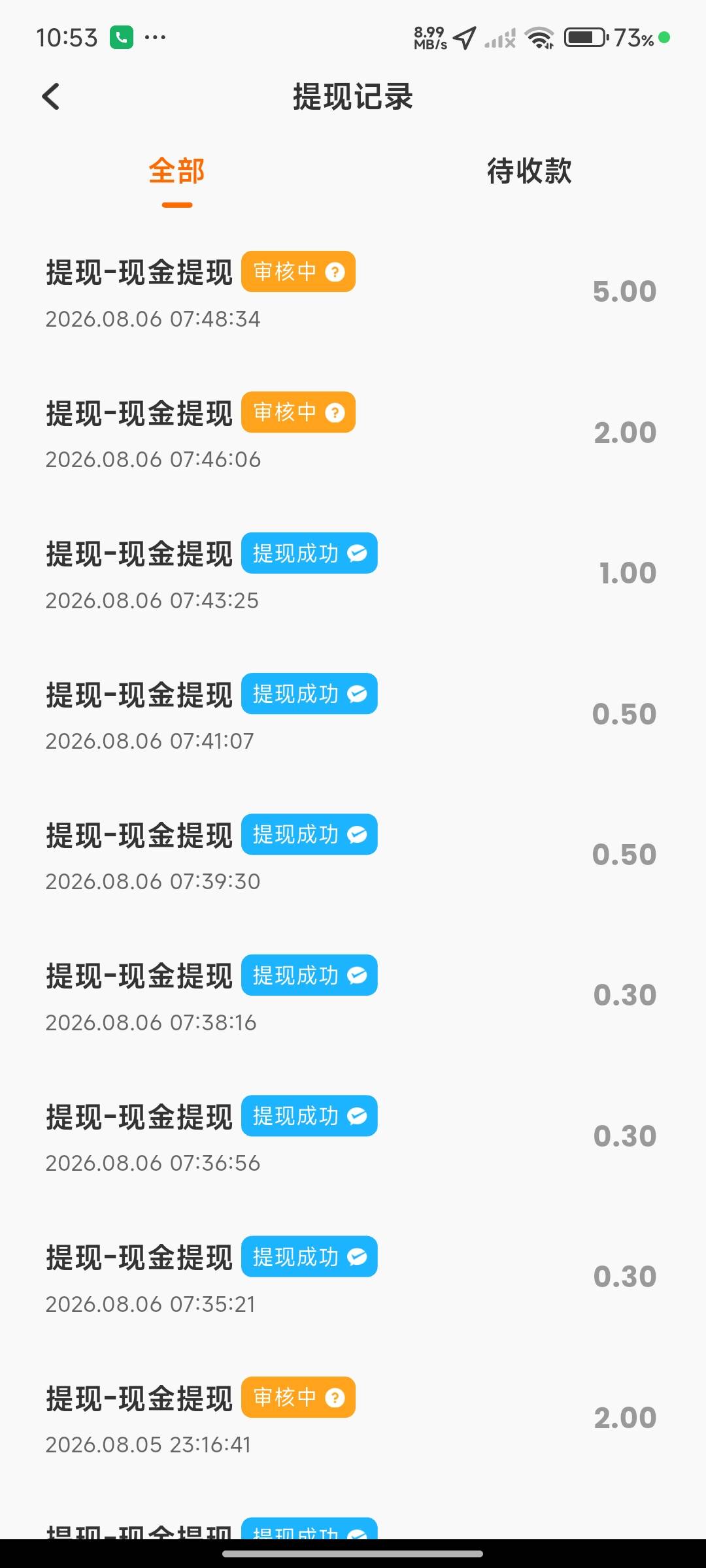 老哥们，香果审核中有到账的没有？

73 / 作者:大老黑- / 