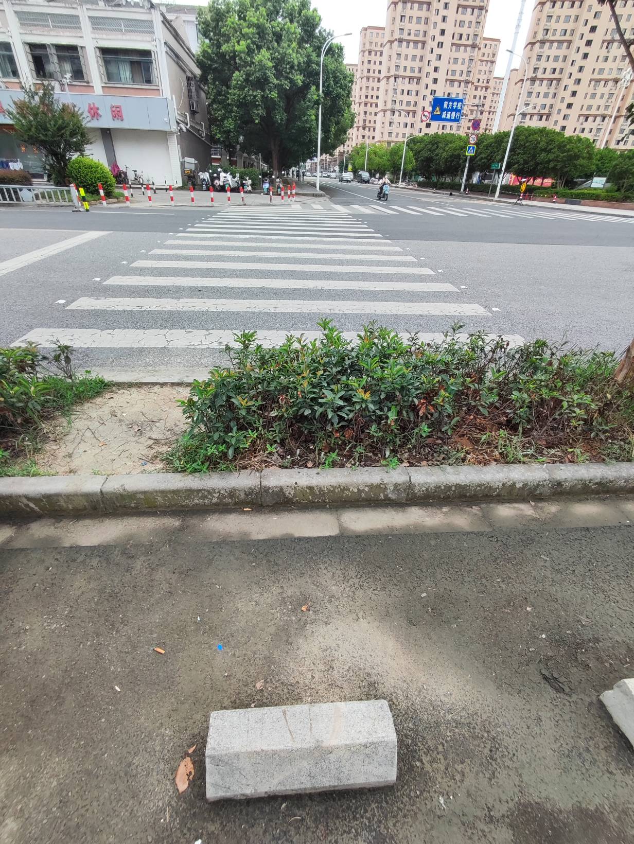 设计这种人行道的是哪里的人才，还是小区门口，这花坛隔一段时间被人踩光了就重新补种39 / 作者:摇摆的苏丹 / 