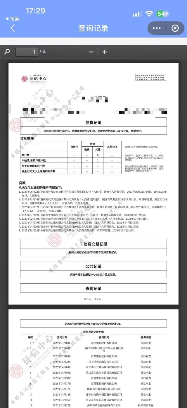 老哥们帮我看看 我这个征信废了吗  我不懂啊

63 / 作者:王牌ATT / 
