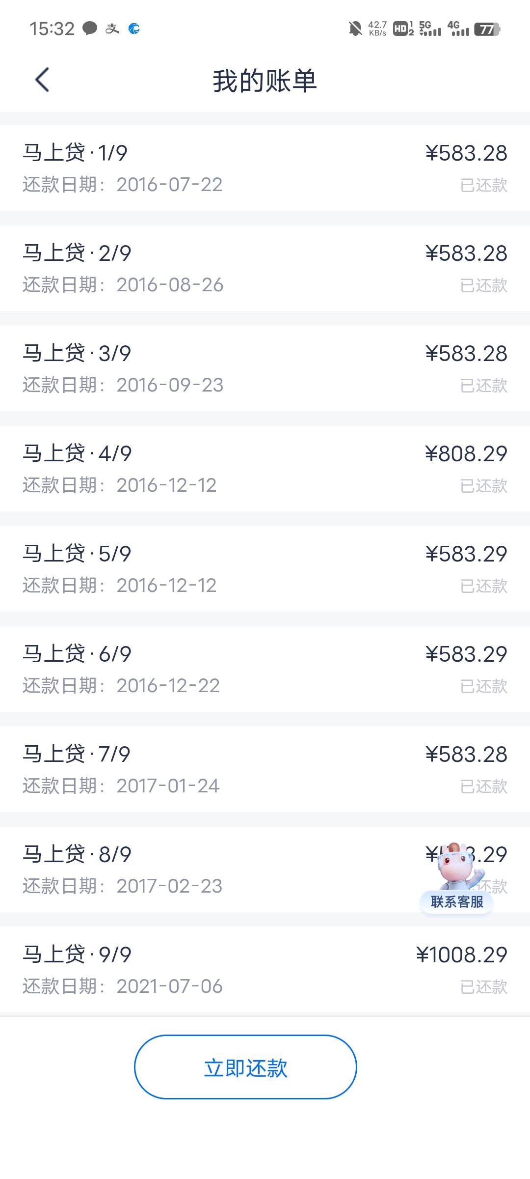 老哥们大概算下，本金4000，最后还了5899.75，有两期是缴了罚息，总共利息1899.75，申6 / 作者:xzxz2019 / 