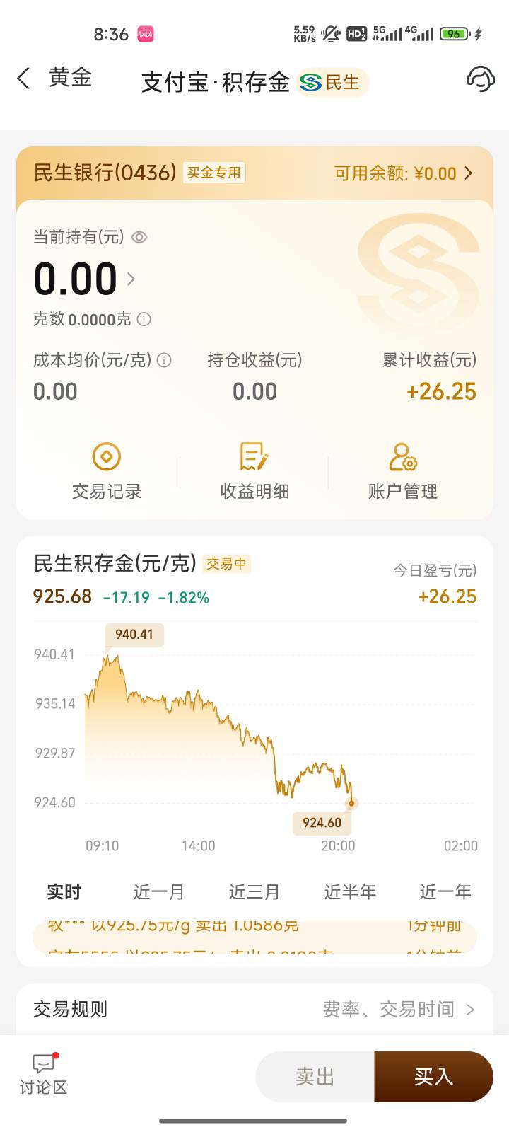 浙商京东开的应该被拉黑了只能开个民生买金也有26润


13 / 作者:心态放青葱9 / 