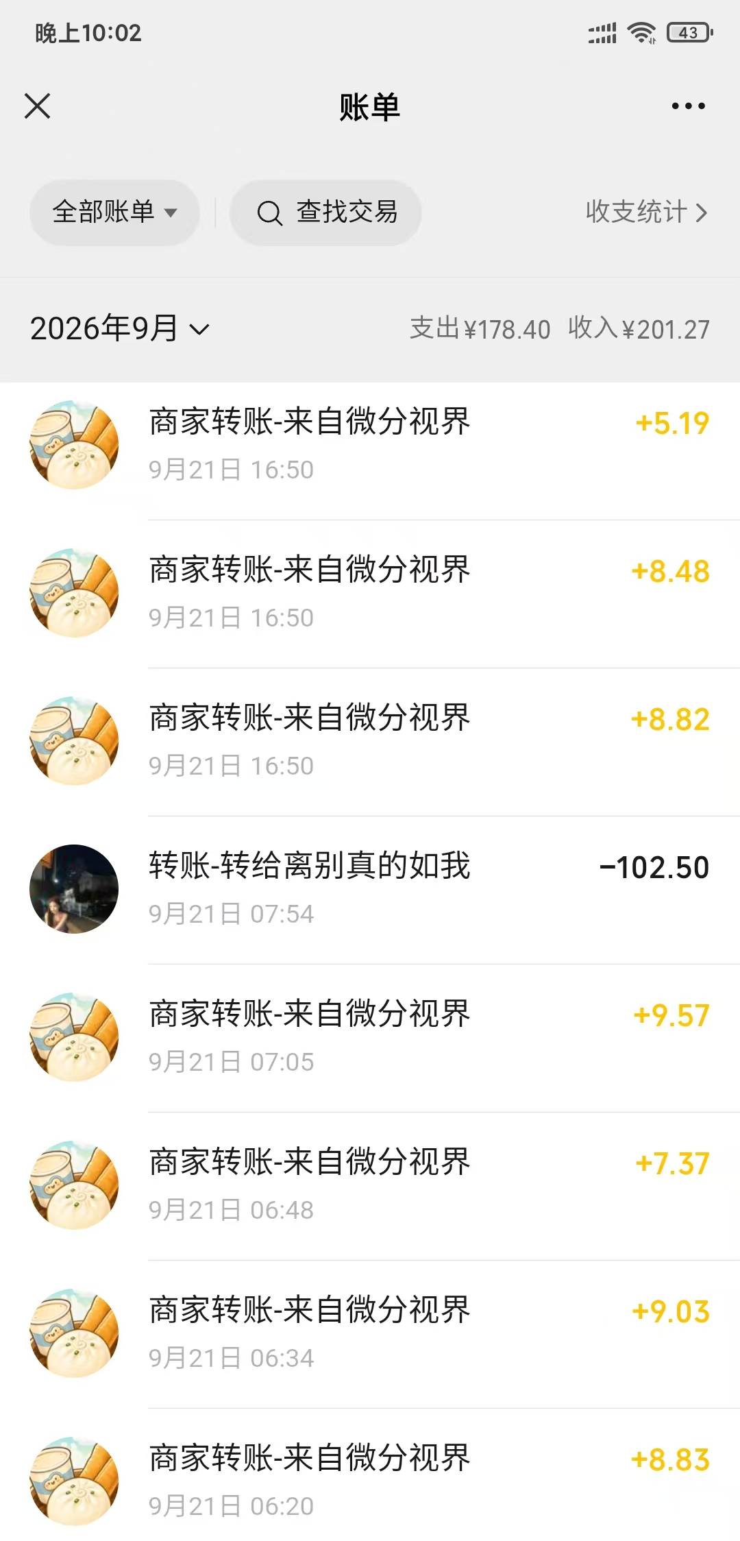 早上太困 都没发现最后三笔没到 太疯狂了 两毛一个 一小时40 全是几秒钟自动跳过的广100 / 作者:金敏喜啊 / 