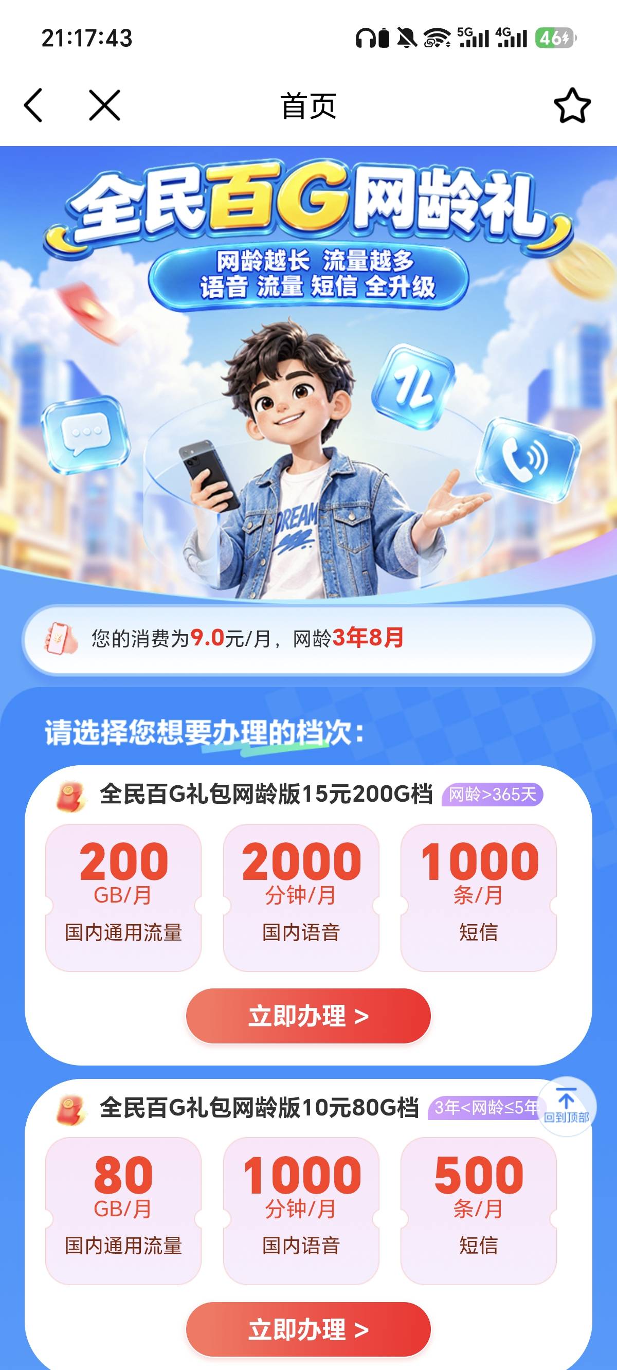 也就是说，24一个月，200G，2000分钟，1000条短信？美滋滋？光宗耀祖，载歌载舞？挂壁16 / 作者:挂币仔 / 