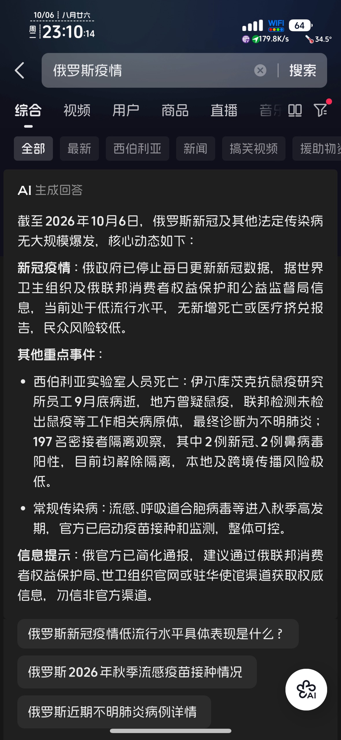 外面传的俄罗斯好像挺严重的

76 / 作者:不知明的靓仔 / 