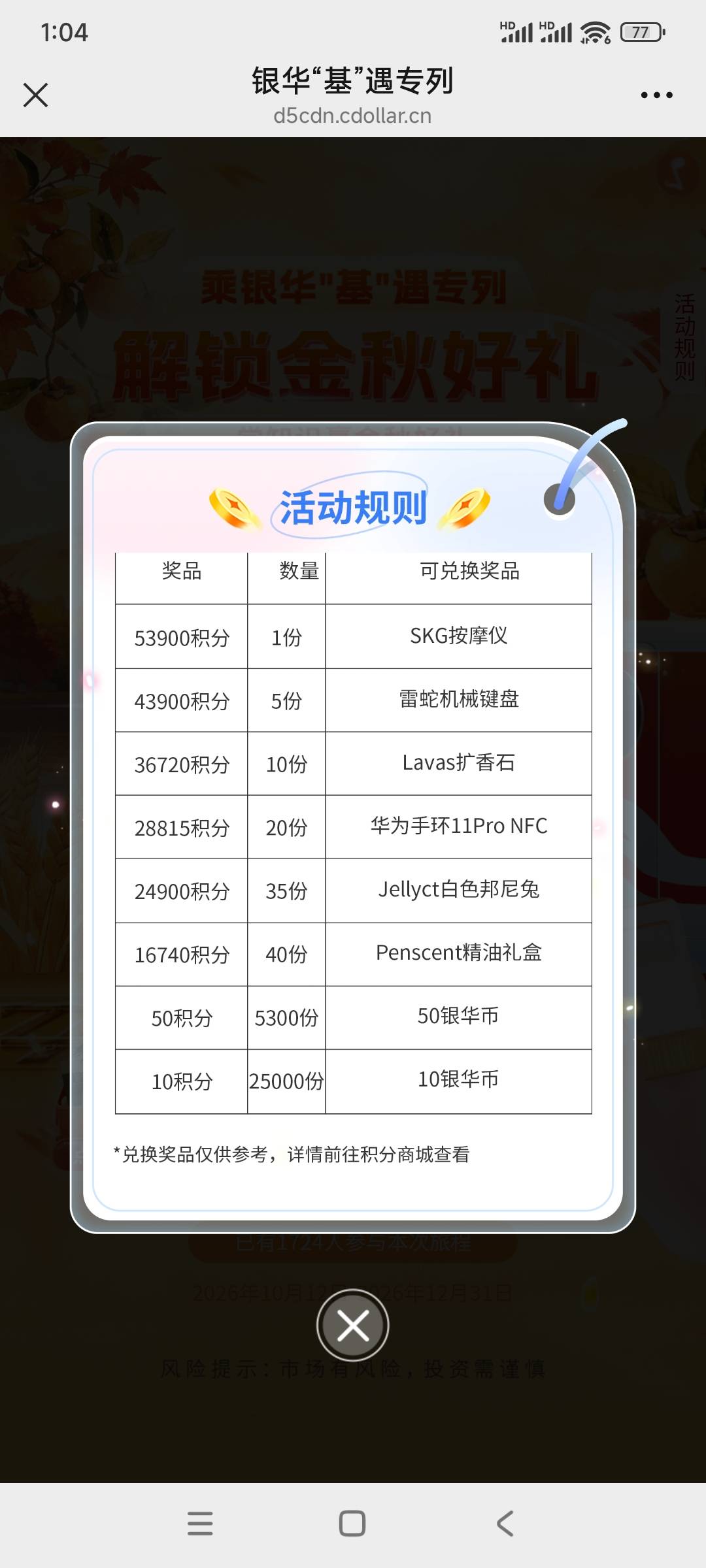 就这奖品数量，能中的老哥也是好运呀，不亚于中了彩票

82 / 作者:老哥们晚上好 / 
